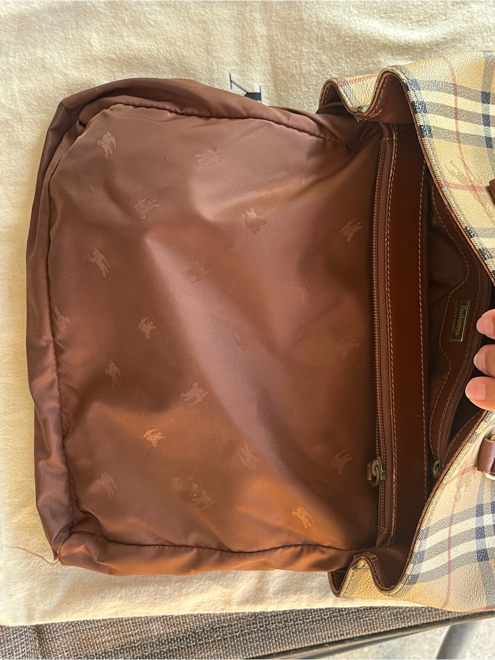 Vintage Burberry London Haymarket Check Small Tote - Picture 9 of 15